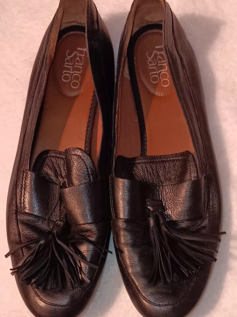 Franco Sarto Women's Black Tassel Loafers Size 11